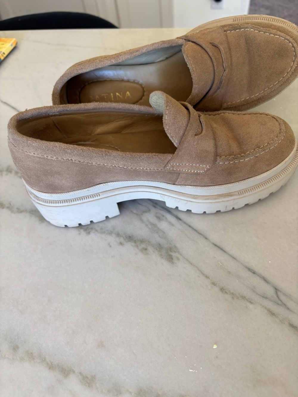 Patina Portland Suede Loafers Chunky Soles